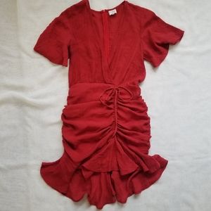 Polly Red Dress Adjustable Front